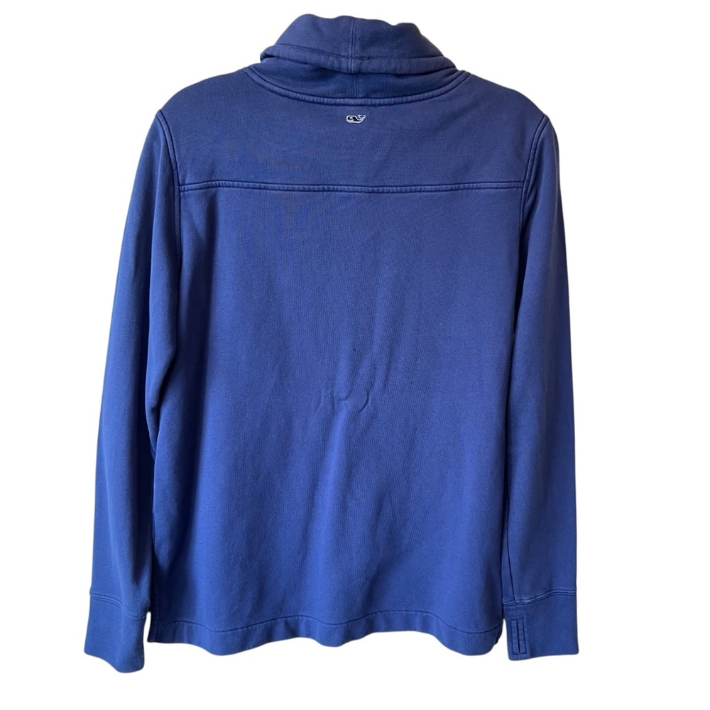 Vineyard Vines Pullover sweatshirt Cowl neck XS Blue Thumb holes Womens Comfy - Picture 2 of 9